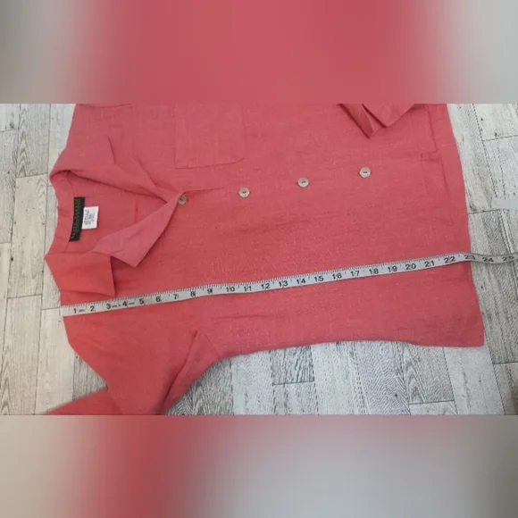 HARVE BENARD Linen PINK 2PC SUIT SET Blazer Pants Small vintage - Picture 8 of 14